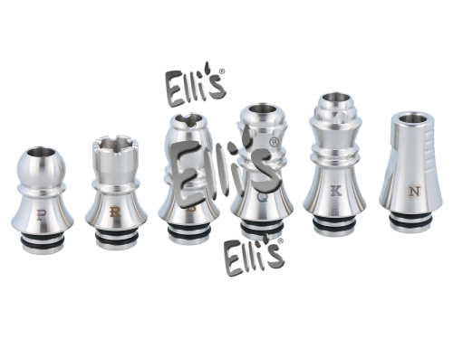 Chess Series Drip Tips 6in1 silber